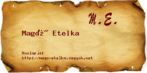 Magó Etelka névjegykártya