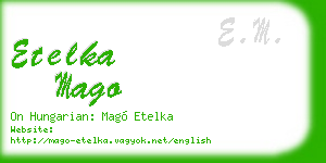 etelka mago business card
